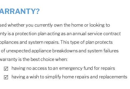 types of home warranties